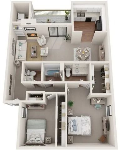 2x1.5 | 2 Bed Apartment | Silver Creek Apartments 2 Bed Apartment Floor Plan, 2 Bedroom Apartment Layout, Starter Apartment, Apartment 2 Bedroom, 2 Bedroom Apartment Floor Plan, 2 Bed Apartment, Apartment Floor, Bed Apartment, Apartment Floor Plan