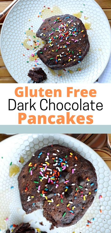 Gluten Free Chocolate Chip Pancakes, Gluten Free Chocolate Pancakes, Chocolate Chocolate Chip Pancakes, Gluten Free Pancake Recipe, Fluffy Gluten Free Pancakes, Oat Pancake Recipe, Gluten Free Pancake, Pancakes Gluten Free, Healthy Gluten Free Breakfast