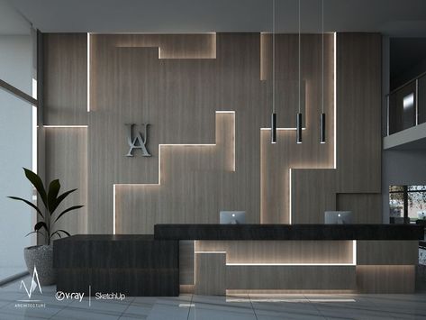 Counter Back Wall Design, Reception Back Wall Design, Luxury Lobby, Office Lobby Design, Interior Design Lobby, Panelling Design, Modern Lobby, Office Reception Design, Lobby Ideas