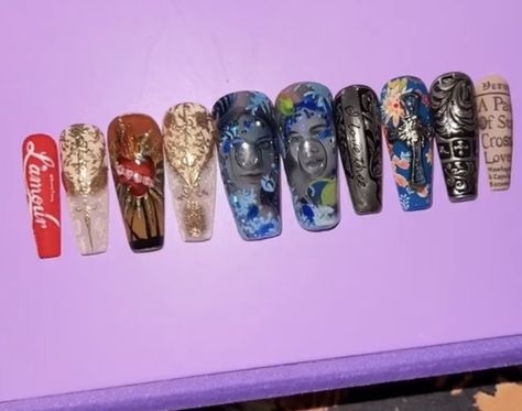 Romeo And Juliet Nails, Aquarium Nails, Cross Love, Romeo And Juliet, Nail Art Diy, Art Diy, Pretty Nails, Nail Inspo, Nail Designs