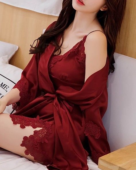 Women Nightwear Dresses, Girls Night Dress, Nightwear Dress, Sleepwear Fashion, Night Dress For Women, Korean Fashion Dress, Korean Girl Fashion, Lingerie Outfits, Women Nightwear