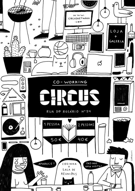 Circus Co-Working Flyer on Behance Coworking Illustration, Academic Poster, Co Working Space, Space Illustration, Educational Poster, Space Poster, Working Space, Education Poster, Coworking Space