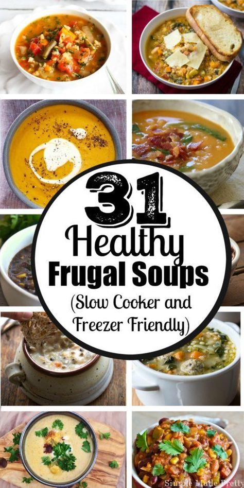 Soups Slow Cooker, Crock Pot Meals, Simple Meal Planning, Healthy Budget, Freezer Friendly Meals, Cooking On A Budget, Frugal Meals, Make Ahead Meals, Healthy Crockpot