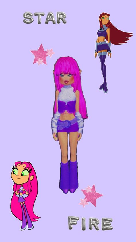 dti ideas for theme star girl : starfire from teen titans Girl Themes, Star Girl, Teen Titans, Dress To Impress, Stars