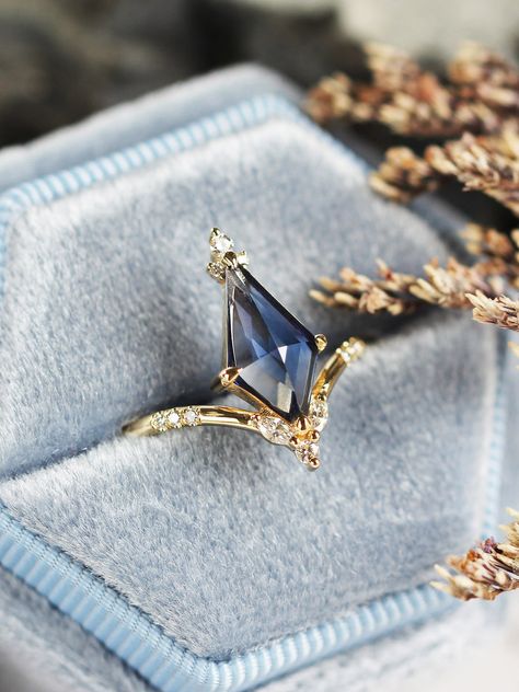 Ring – Hiddenspace Lapis Ring Engagement, Unique Engagement Rings Sapphire, Sapphire Engagement Ring Set, Vintage Engagement Rings Sapphire, Ocean Design, Ring Sapphire, Solid Gold Band, Dragon Jewelry, Pretty Rings