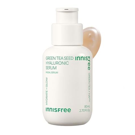 innisfree Green Tea Seed Hyaluronic Serum with Panthenol and Niacinamide, Korean Face Serum for Hydration and Glow Innisfree Green Tea, Korean Face, Hyaluronic Serum, Face Serum, Facial Serum, Green Tea, Beauty And Personal Care, Serum, Seeds