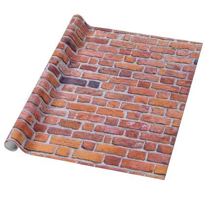 Red Photographic Brickwork Brick Wall Pattern Wrapping Paper - craft supplies diy custom design supply special Brick Wall Pattern, Red Wrapping Paper, Paper Construction, Wrapping Paper Crafts, Wall Pattern, Business Diy, Gifts Business, Paper Wrapping, Construction Business