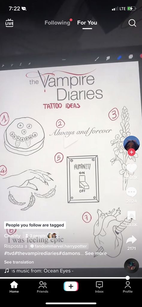 Damon Tattoo Vampire Diaries, I Was Feeling Epic Tattoo Tvd, Tvd Tattoos Ideas Small, Tvd Tattoos Ideas Damon, Damon Salvatore Tattoo Ideas, Vervain Tattoo The Vampire Diaries, Female Vampire Tattoo, I Was Feeling Epic Tattoo, The Originals Tattoo Ideas