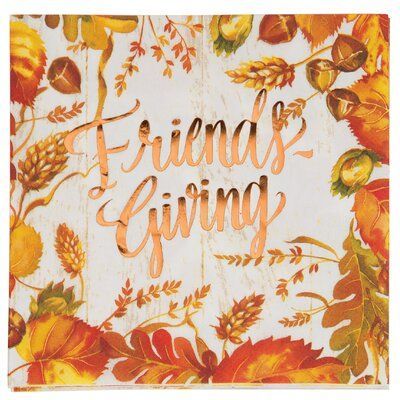 The Holiday Aisle Thane #friendsgiving 6.5" Paper Disposable Napkins Friends Giving, Friendsgiving Decorations, First Birthday Party Decorations, Halloween Party Supplies, Tea Party Birthday, Thanksgiving Parties, Fall Party, Floral Tea, Party Napkins