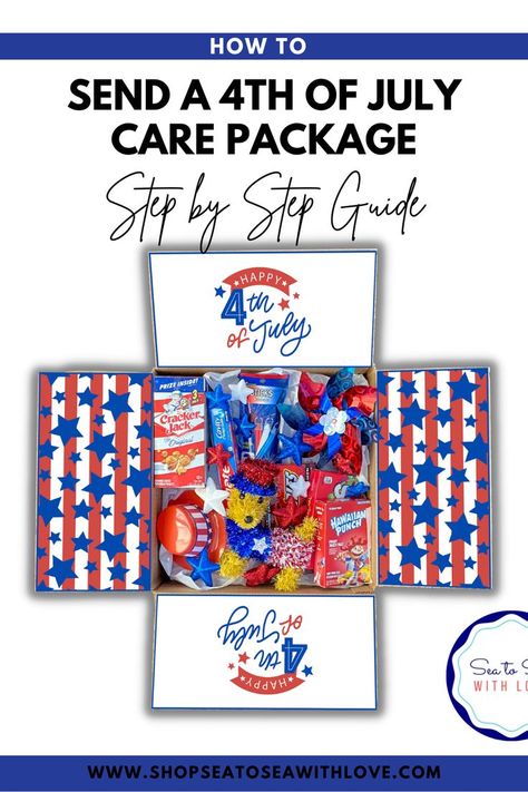 4th of July Patriotic Care packages are a great way to stay connected with your loved one during a military deployment. Learn an easy way to decorate your care package, then this is the shop for you! Get inspired to create your own DIY care package with care package sticker kits. You will love how easy they are to use. Not only are they perfect for deployment care packages and military care packages but they are also great for care packages for college students and long-distance relationships. 4th Of July Care Package, Care Packages For College Students, Military Care Packages, Diy Care Package, Missionary Care Packages, Package Sticker, Deployment Care Packages, Military Care Package, Military Deployment