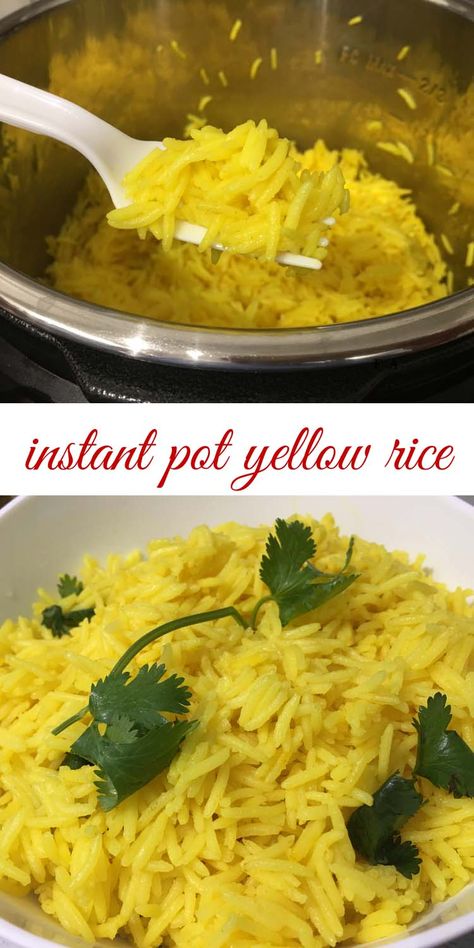 Tumeric Rice Recipe Instant Pot, Tumeric Rice, White Basmati Rice, Yellow Rice Recipe, Instant Pot Vegetarian, Rice Instant Pot, Rice Video, Yellow Rice Recipes, Turmeric Spice