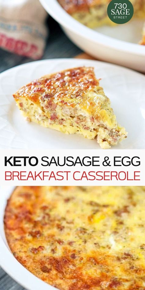 Egg Dishes Recipes, Sausage And Egg Breakfast Casserole, Sweet Potato Breakfast Casserole, Recipe Using Zucchini, Low Carb Sausage, Sausage And Egg Breakfast, Easy Egg Breakfast, Egg Breakfast Casserole, Low Carb Breakfast Casserole