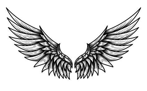 Wings Back Tattoo For Men, Wings Tattoo Designs Men, Angel Wings Tattoo Man, Eagle Wing Tattoos, Suzuki Savage, Simple Bird Tattoo, Wing Tattoo Men, Chicano Style, Stencil Outline