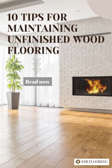 Unfinished wood flooring, especially oak, invites a bit of nature into your home. Read our guide on how to maintain them. Unfinished Wood Floors, Wood Flooring, Unfinished Wood, Easy Steps, Wood Floors, Clean House, Interior Designers, Hardwood Floors, Fireplace