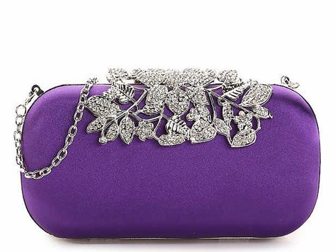 Women's Clutches | Clutch Purses & Clutch Bags | DSW Purple Bridal Bouquet, Purple Clutch, Satin Purses, Purple Handbags, Purple Vibe, Purple Purse, Retro Handbags, Rhinestone Clutch, Bag Obsession