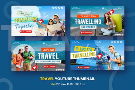 Article Thumbnail Design, Travel Thumbnail Youtube, Travel Billboard, Travel Thumbnail, Yt Thumbnail, Thumbnail Template, Youtube Cover, Youtube Thumbnail Template, Tiktok Marketing