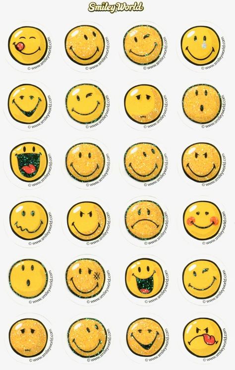 2 sheets per pack Smiley Emoji Smile, Smiley Face Printable, Printable Smiley Faces, Smiley Face Stickers Aesthetic, Smiley Face Stickers, Colorful Smiley Face, Emoji Smile, Sticker Inspo, Smiley Emoji