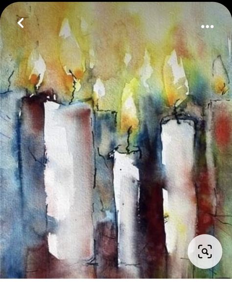 Watercolor Candles, Watercolor Paintings For Beginners, Winter Watercolor, Christmas Card Art, Watercolor Projects, Watercolor Christmas Cards, Easy Cheap, Watercolor Greeting Cards, Watercolor Painting Techniques