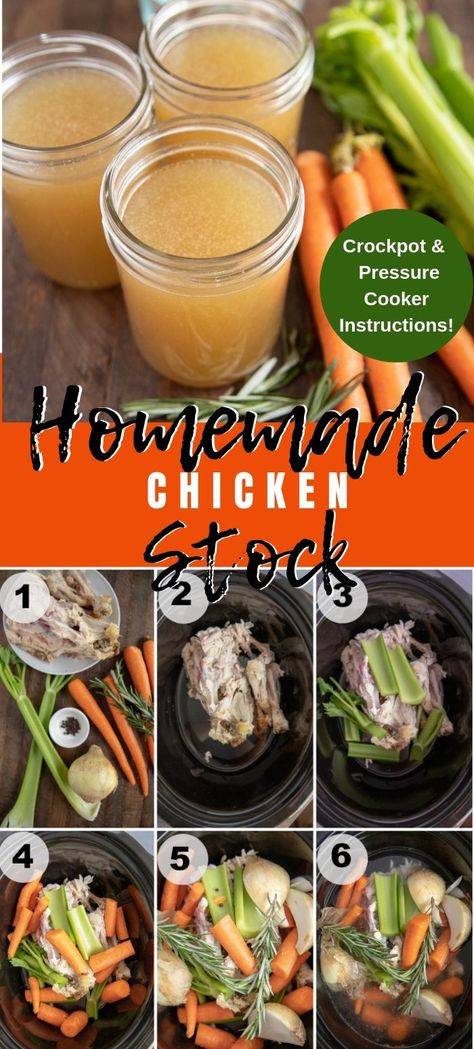 Homemade Chicken Stock Crockpot, Chicken Stock In Crockpot, Chicken Stock Crock Pot, Crock Pot Chicken Stock, Slow Cooker Chicken Stock, Rabbit Stock Recipe, Chicken Stock Recipe Crock Pot, Chicken Stock Uses, Diy Chicken Stock