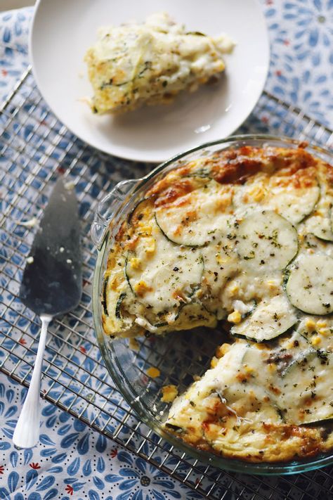 Zucchini Corn Casserole, Corn Pie, Can Corn, Large Zucchini, Zucchini Corn, Dried Basil, Corn Casserole, Canned Corn, Vegetarian Dinners