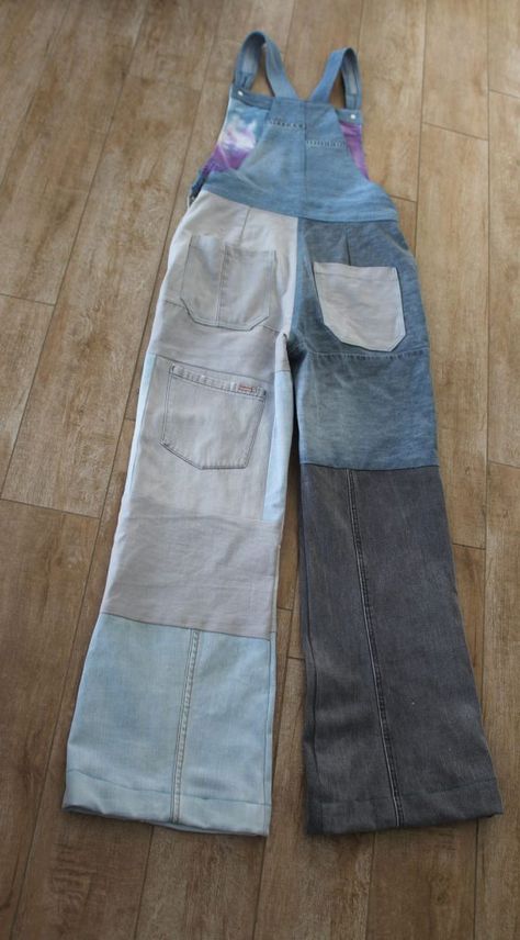 Overalls! Jeans Recycle Ideas Clothes, Diy Overalls From Jeans, Handmade Overalls, Rework Jeans, Diy Overalls, Old Jeans Recycle, Repurposed Jeans, Korean Fashion Store, High School Days