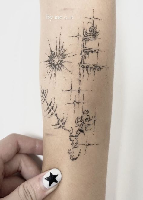 Star Shopping Tattoo, Tattoos Y2k, Neotribal Tattoo Design, Le Tattoo, Tattoos Hand, Grunge Tattoo, Sigil Tattoo, Light Tattoo, Tattoo Aesthetic