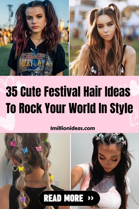 Summer is the season of festivals and fun vacations. It’s also the upcoming season, so you better be prepared for the hot,… Fun Rave Hairstyles, Festival Hair With Hat, Cute Festival Hair, Easy Rave Hair, Edc Hairstyles, Festival Hair Ideas, Hair With Hat, Fun Vacations, Rave Hairstyles