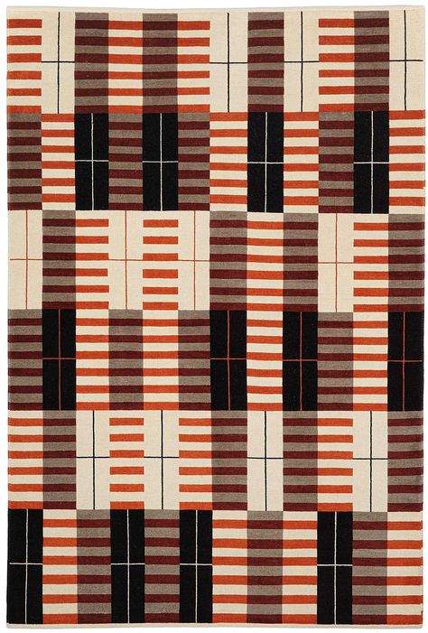 Red And White Texture, Christopher Farr Cloth, Geometric Weaving, Christopher Farr Fabric, Bauhaus Pattern, Alexander Girard Textiles, Red Brown Fabric, Bauhaus Textiles, Football Prints