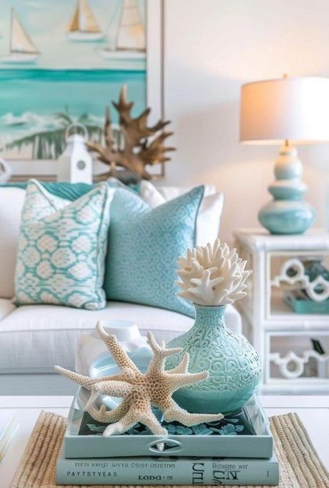 Preppy Living Room Decor, Preppy Living Room, Coastal Living Room Decor, Coastal Decorating Living Room, Beach House Living Room, Beach Living Room, Beach House Interior Design, Cottage Living Rooms, Coastal Living Rooms