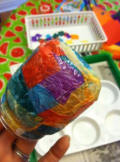 Make Your Own Votive Candle Holders | The Jersey Momma Candle Luminaries, Rainy Day Crafts, Painted Trays, Candle Inspiration, Paper Coaster, Faux Stained Glass, Camping Crafts, Votive Candle, Votive Candle Holders