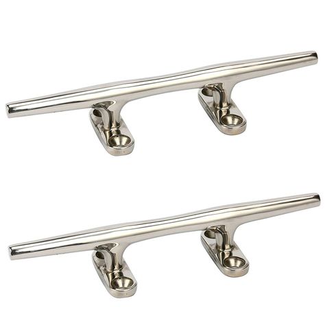 PRICES MAY VARY. 4" overall length,7/8" open base.2" left to right, 1" top to bottom Investment cast solid 316 stainless steel construction, long-lasting in saltwater environment and good welding performance; High polished surface for mirror-like appearance to match marine uses watercraft/boat/yacht,boat docks, decks, piers for tying up boats, kayaks, jet ski's,etc.Heavy-duty open base boat cleat with open base 4 holes. It is also good for home decor and daily life application:for maritime, beac Nautical Decor Bedroom, Decor Cabinet, Dock Cleats, Boat Cleats, Best Boats, Sport Boats, Yacht Boat, Boat Dock, Towel Hooks