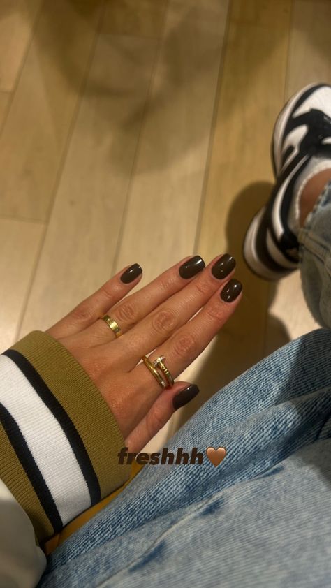 Dark Color Nails, Gel Toe Nails, Retro Nails, Noah Urrea, Simple Gel Nails, Nail Tattoo, Clean Nails, Square Acrylic Nails, Elegant Nails