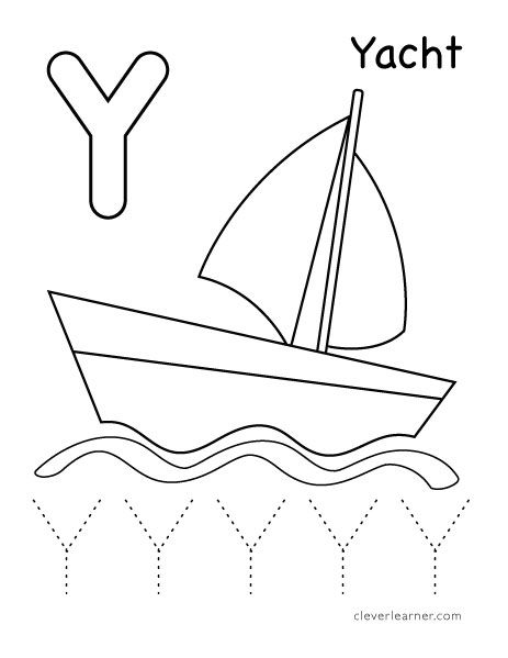 Y is for yacht worksheet for kids Letter Y Preschool Worksheets, Y Worksheets Preschool, Letter Y Worksheet, Practice Writing Sheets, Y Worksheet, Letter Y Crafts, Letter Y Worksheets, October Newsletter, April Preschool