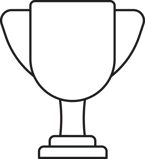 Isolated Trophy Cup Black Outline Icon. Trophy Cup, Icon Icon, Graphic Templates, Black