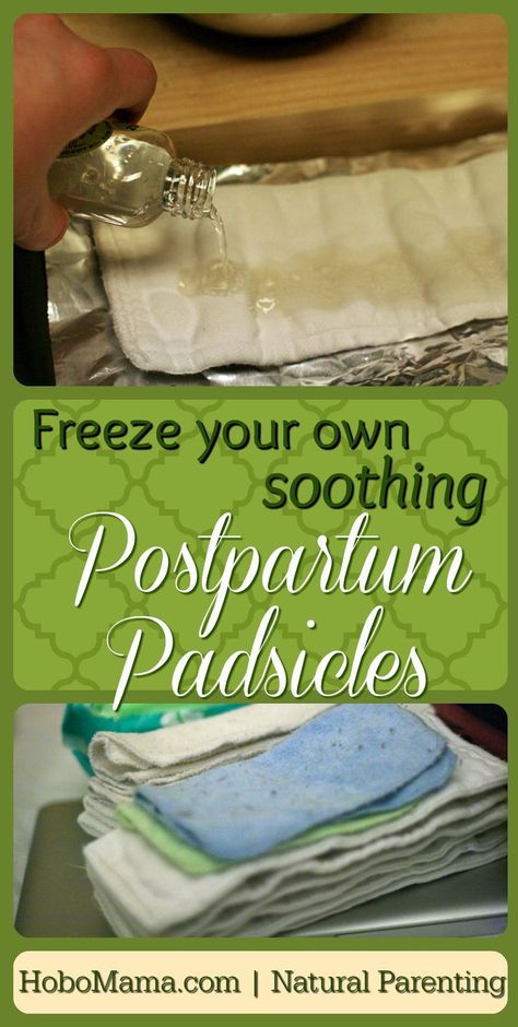 Make your own DIY frozen postpartum pads for soothing relief after you've given birth to baby. They use just a few natural ingredients to promote quick healing! >> HoboMama.com Postpartum Pads, Natural Birthing, 4th Trimester, Pregnancy Labor, Water Birth, Getting Ready For Baby, Birth Doula, Natural Pregnancy, Natural Parenting