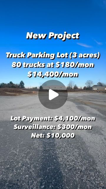 Jerian Sanders on Instagram: "NEW PROJECT ALERT 🚨   A truck parking lot is just one of the many ways to get a piece of this 900 billion dollar industry. Take advantage!  Access the truck-estate portfolio to learn all the ways to generate income in the trucking industry.  Also check out my FREE webinar where I’ll show you how to turn this plot into a cash flowing truck parking lot without owning it.  Comment “Drive” and I’ll send you a link!  …..  #trucking #truckinglife #trucklife #truckporn #nextlevel #hustling #success #mogulmindset #inspiration #motivation #land #landowner #fleetowner #howtogetmoney #passiveincome #incomestreams #truckingcompany #truckingindustry #fyp #dispatch #boxtrucklife #hotshottrucking" Parking Lot Business, Startup Business Plan, Trucking Life, Generate Income, Free Webinar, A Truck, Tractor Trailers, Hot Shots, Income Streams