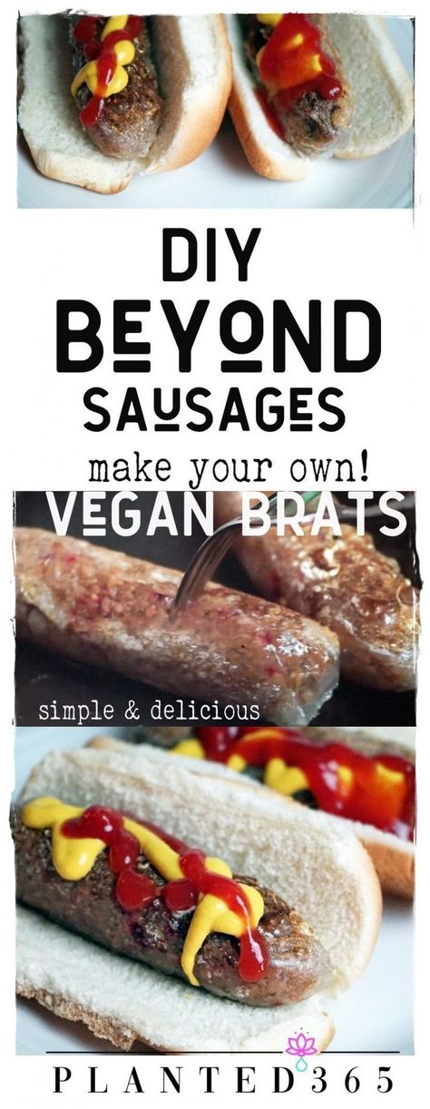 Beyond Sausage, Resep Vegan, Vegan Meat Recipe, Clean Eating Vegetarian, Vegan Sausage, How To Make Sausage, Vegan Dinner Recipes, Vegan Foods, Sausage Recipes