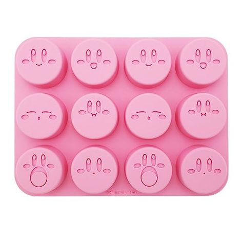 Ensky Kirby Silicone Mold Tray - Officially Licensed Kirby Merchandise,Pink Carrd Stuff Pink, Girly Kitchen Decor, Carrd Stuff, Kirby Nintendo, Turkish Desserts, Body Base Drawing, Kawaii Room, Pink Kitchen, Pink Brand