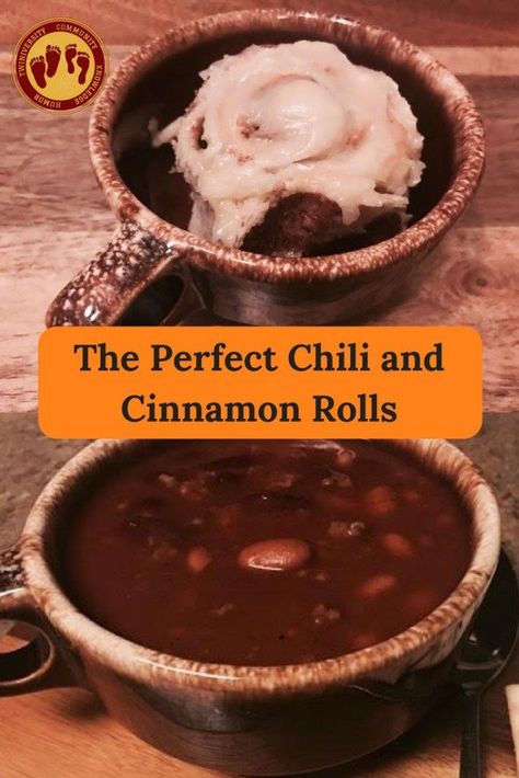 The Perfect Chili and Cinnamon Rolls.  Fight the winter chill with this yummy comfort food. Recipe For Chili, Quick Cinnamon Rolls, Gluten Free Vegetarian Recipes, Southern Kitchen, Slow Cooker Chili, Yummy Comfort Food, Cinnamon Rolls Recipe, Fall Dinner, Chili Recipe