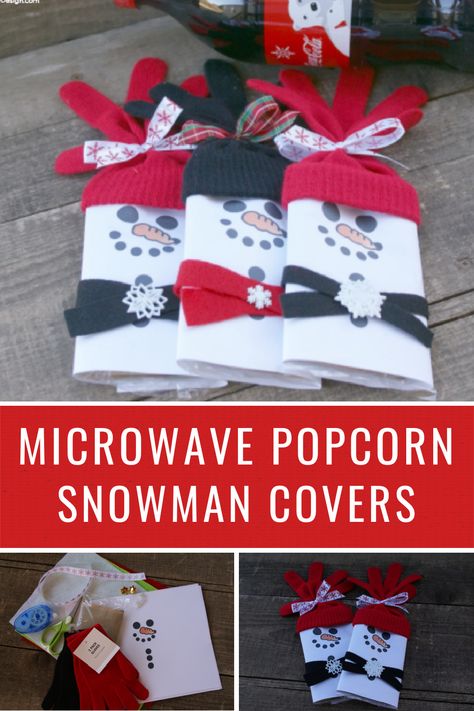 Glove Snowman Gift, Snowman Goodie Bags, Popcorn Snowman With Gloves, Snowman Gloves Gift, Popcorn Christmas Gifts Ideas, Christmas Treats For Students, Popcorn Gift Ideas, Christmas Table Favors, Popcorn Christmas Gifts