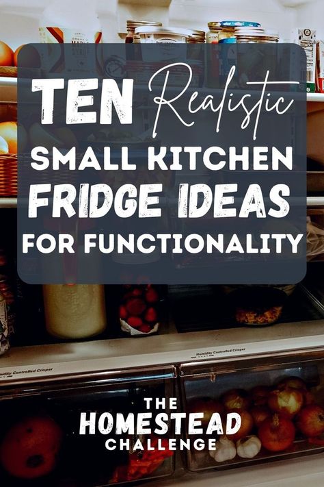 Small Kitchen Fridge, Kitchen Fridge Ideas, Small Fridge Organization, Fridge Organization Hacks, Fridge Ideas, Tiny Fridge, Fridge Essentials, Small House Organization, Small Fridge