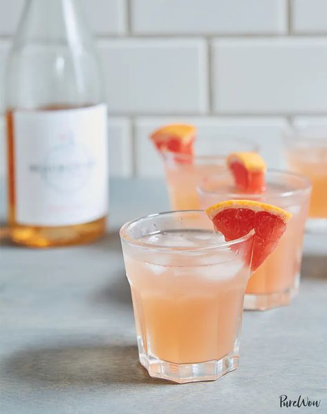 Grapefruit Wine Recipe - PureWow Easy Cocktail Recipes, Grapefruit Recipes, Batch Cocktails, Easy Cocktail, Fruity Cocktails, Brunch Cocktails, Salad Recipes For Dinner, Cocktail Recipes Easy, Sangria Recipes