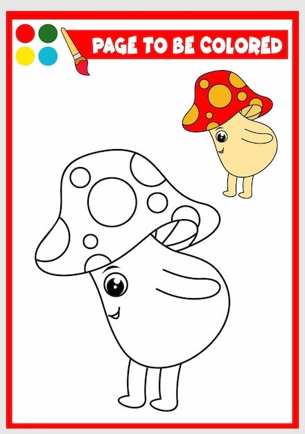 Cartoon Cartoon, Cartoon Funny, Mushroom House, Book For Kids, Funny Cartoon, Vector Photo, Premium Vector, Graphic Resources, Coloring Books