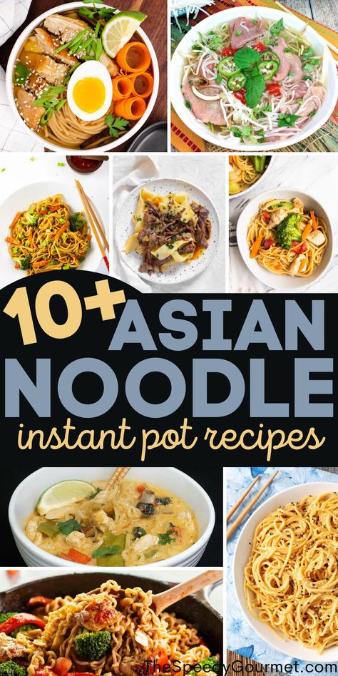 Instant Pot Recipes Ramen, Instant Pot Rice Noodle Recipes, Noodle Instant Pot Recipes, Instant Pot Noodle Recipes, Instant Pot Ramen Recipes, Asian Instant Pot Recipes, Instant Noodle Recipes, Instant Noodles Recipes, Thai Pho