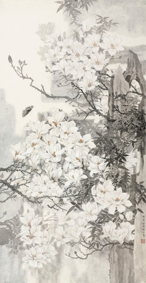 Chinese Wallpaper, Chinese Art Painting, Cocoppa Wallpaper, Asian Painting, Japan Aesthetic, Graphic Wallpaper, Painting Wallpaper, Amazing Art Painting, Chinese Painting