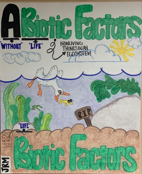 Biotic And Abiotic Factors, Biotic Factors, Abiotic Factors, Biotic And Abiotic, Science Anchor Charts, Biology Resources, Interactive Charts, 6th Grade Science, Science Activity