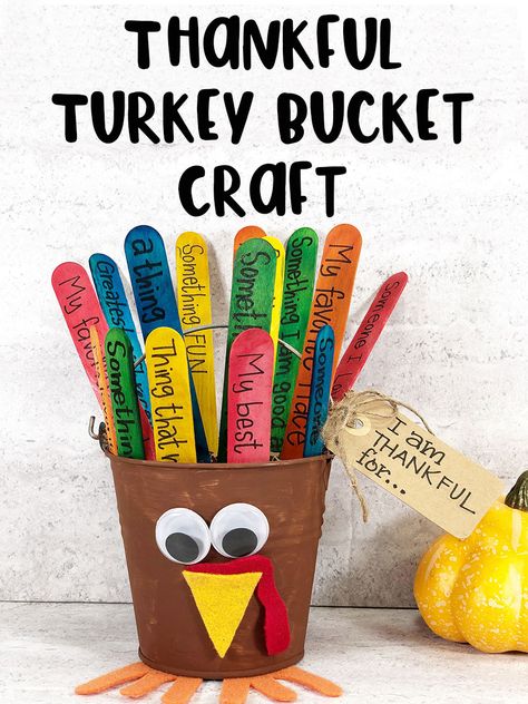 Thanksgiving Crafts Centerpiece Kids, Kindergarten Thankful Craft, Diy November Crafts For Kids, Turkey Flower Pot Craft, Diy Thankful Turkey, Diy Kids Thanksgiving Centerpiece, Thankful Craft For Preschool, Thankful Kids Crafts, Thankful Ideas For Kids