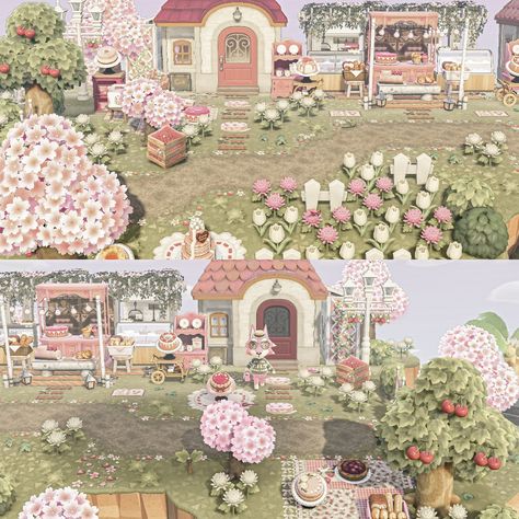 🍓Fragola🍓 Merengue and Freya’s strawberry bakery🍰 where the first is specialized in strawberry cakes and the other in sweet strawberry bread🍞🥖🍓 Swipe to see their interiors➡️ -Marti🌸 🍰My lovely partners: @_secretly__me_ @peppycrossingplay @maffin.acnh @acnh.hakuisland @itsjulie.acnh @laurs_crossing @woodsy.crossing @chloeplays.yt @marigoldsmemories @cosy.chey @bellas.crossing 🔑- Nintendo switch virtual gaming hhp acnh aesthetic cute cozy builds ideas inspo Animal Crossing New Horizons... Acnh Merengue House, Acnh Hhp, Strawberry Bread, Acnh Inspo, Strawberry Cakes, Red House, Aesthetic Cute, Animal Crossing, Nintendo Switch