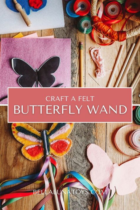 May Day Art, Birthday Party Art Projects, Waldorf Spring Crafts, Butterfly Party Activities, Waldorf Felt Crafts, Homeschool Craft Ideas, May Day Crafts, Birthday Party Crafts For Kids, Craft Workshop Ideas