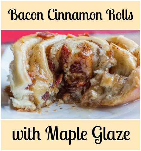 Bacon Cinnamon Rolls with Maple Glaze for #SundaySupper from Sew You Think You Can Cook Maple Bacon Cinnamon Rolls, Recipes With Bacon, Dessert Rolls, Bacon Cinnamon Rolls, Bacon Desserts, Rolls Homemade, Cinnamon Roll Recipe Homemade, Rolls Easy, Sweet Roll Recipe